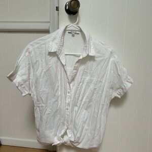 Madewell White Casual Button-Down Shirt